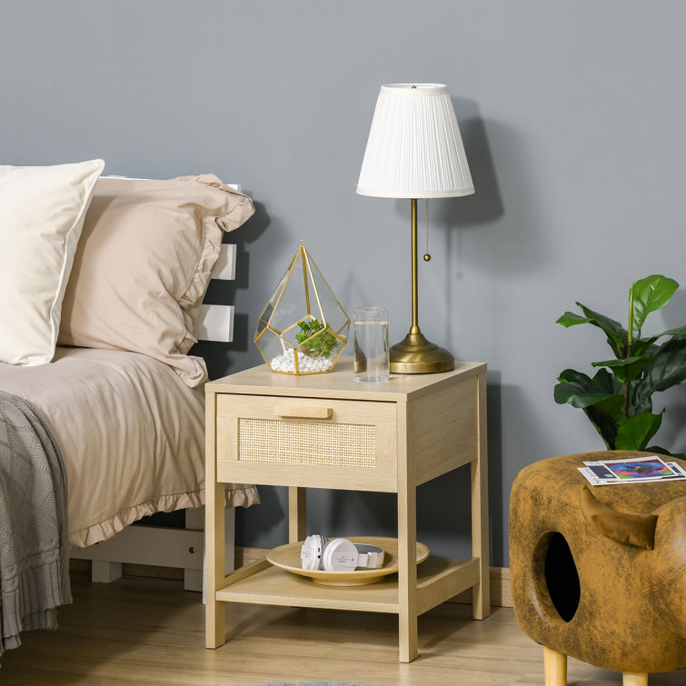 Bay Isle Home Bernbaum 1 Drawer Bedside Table Reviews Wayfair